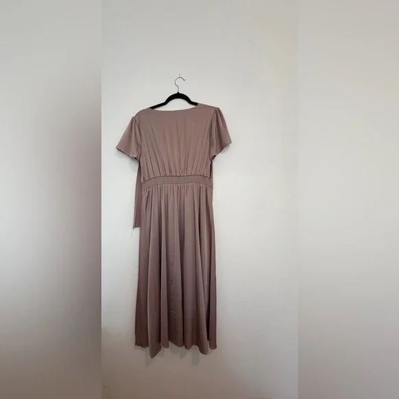 Baltic Born Poppy Satin Tie-Front Midi Dress - Picture 9 of 10